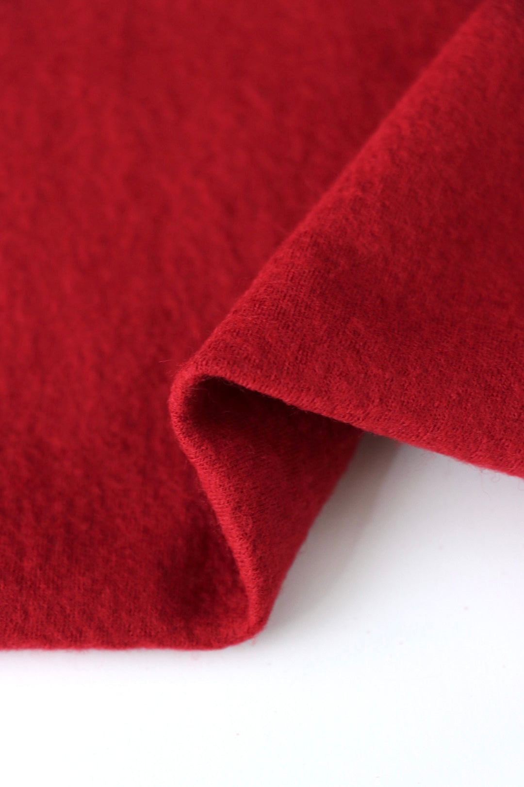 Ruby Red Bellevue Brushed Wool Knit, By The Half Yard